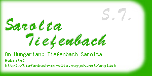 sarolta tiefenbach business card